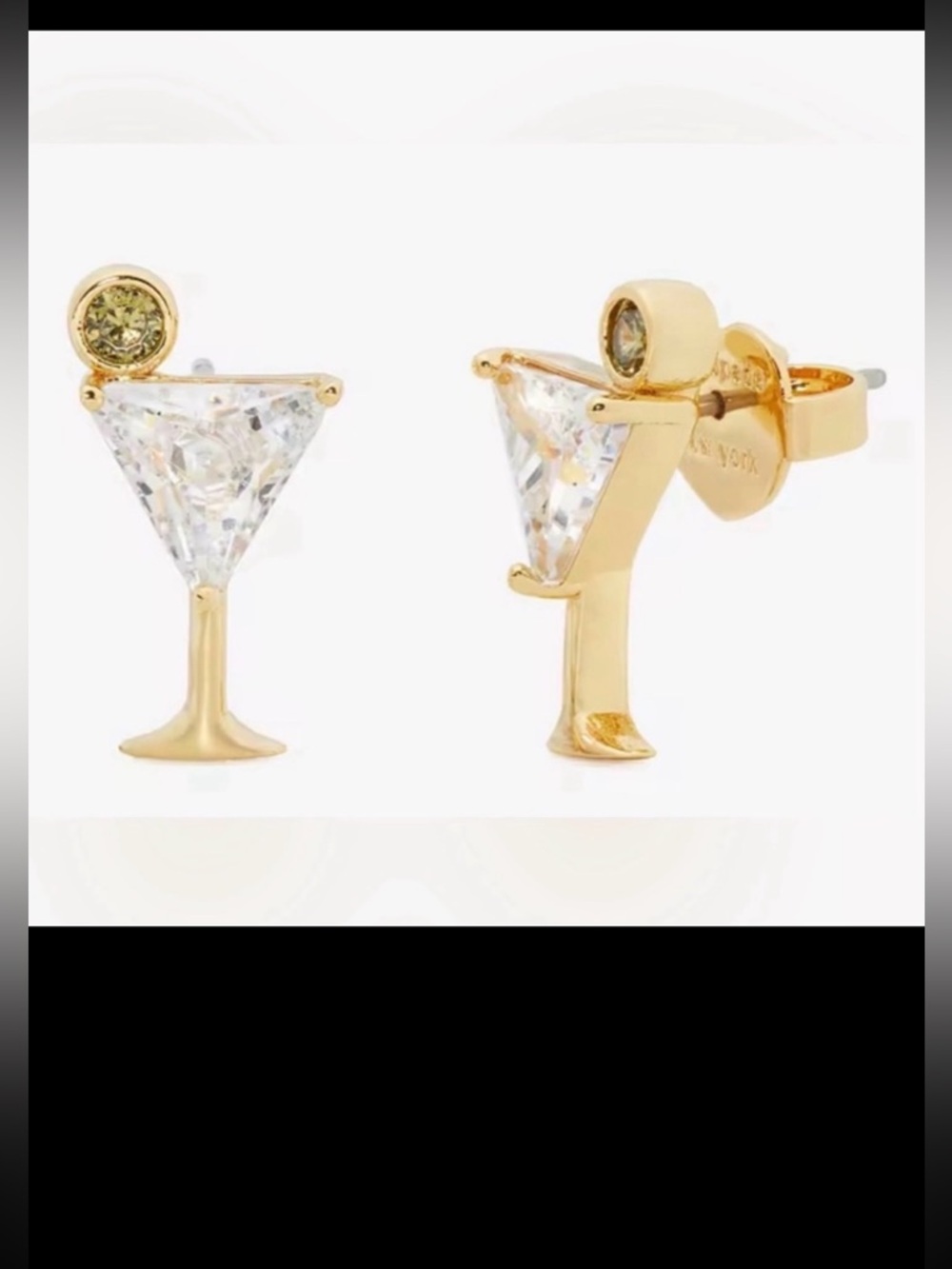 $68 Kate Spade Shaken Or Stirred Martini Studs‎